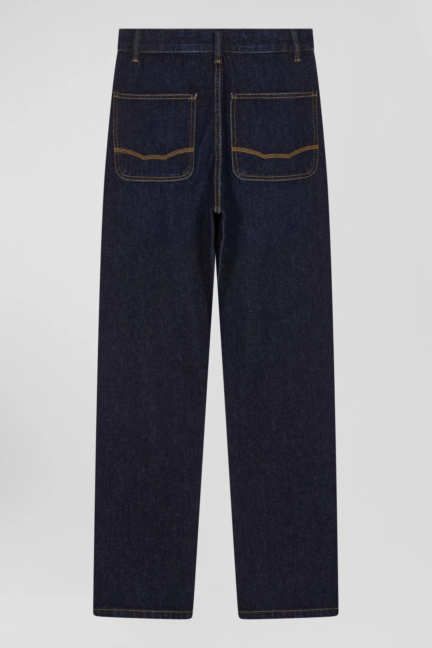 Jean en denim coton marine poches cargo coupe Oversized