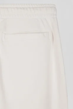 Jogging unisexe en molleton coton écru surteint coupe Relaxed