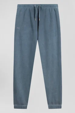Jogging unisexe en molleton coton gris surteint coupe Relaxed