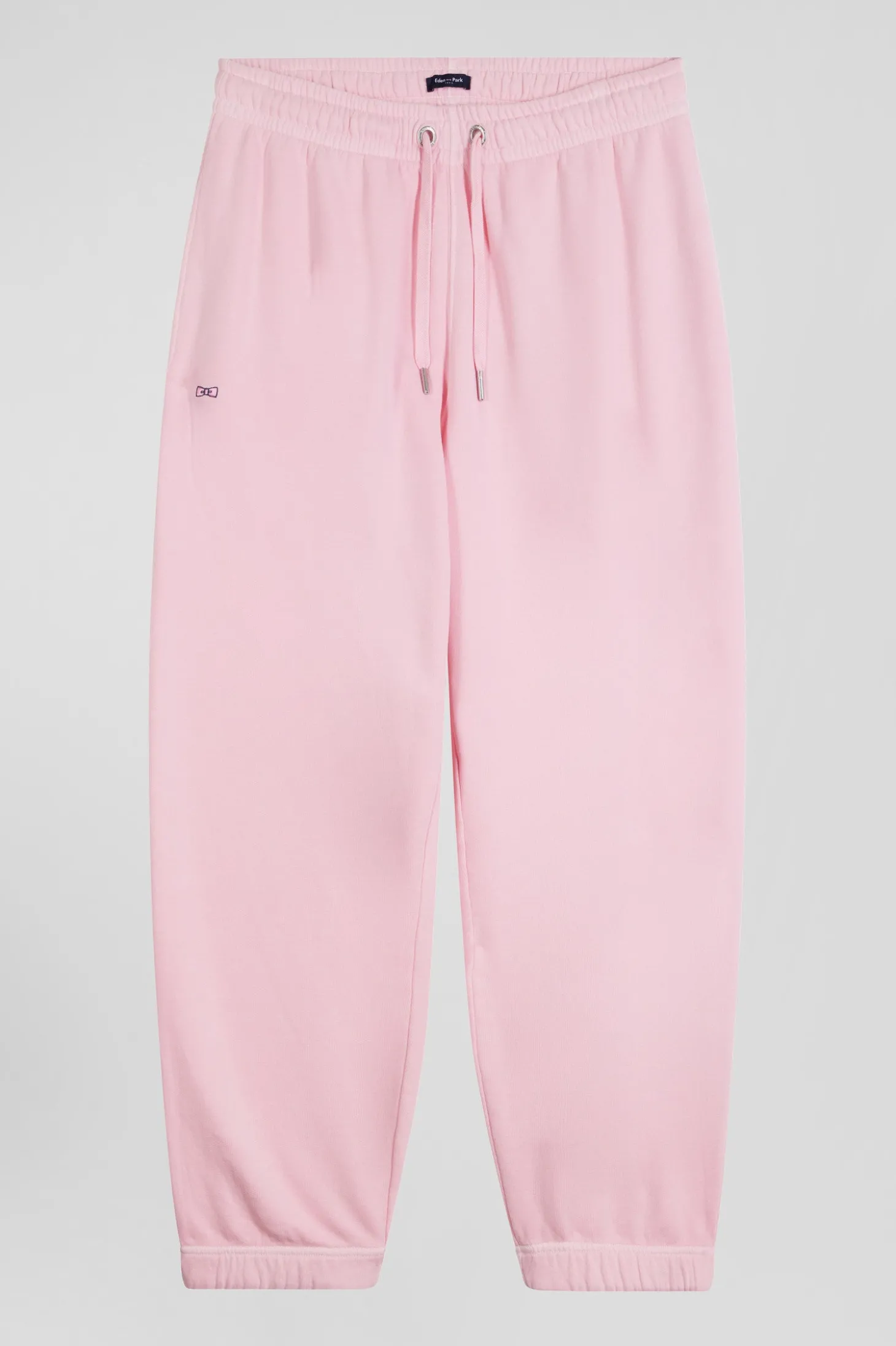 Jogging unisexe en molleton coton rose surteint coupe Relaxed