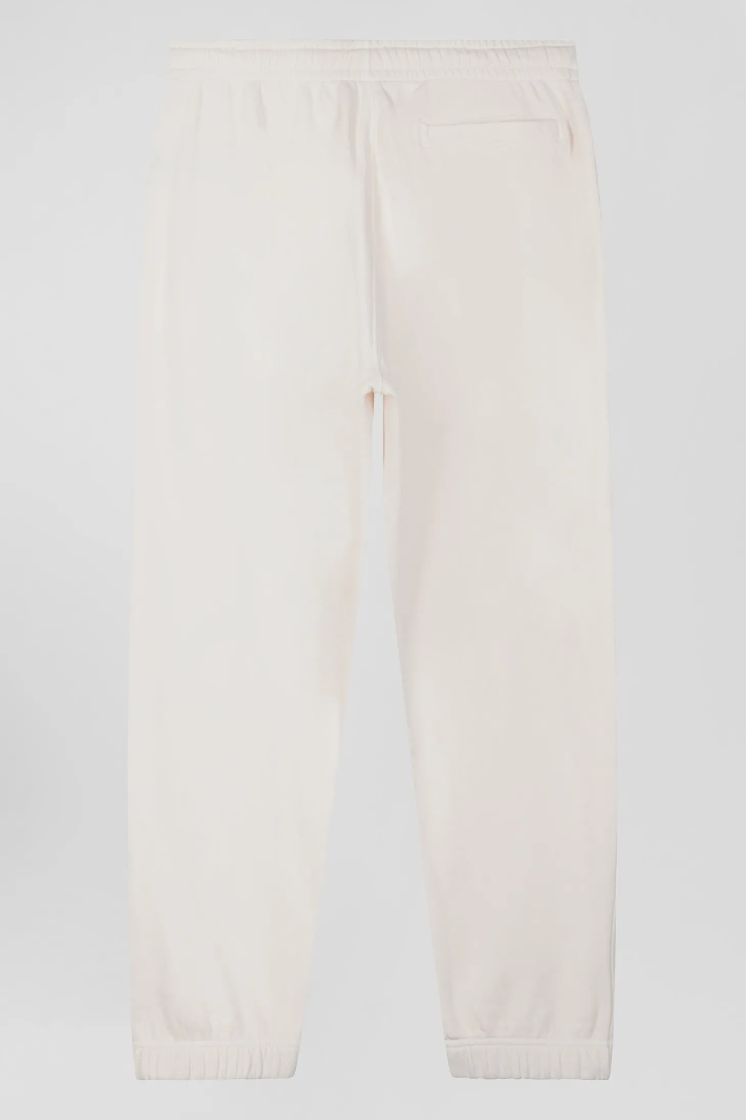 Jogging unisexe en molleton coton écru surteint coupe Relaxed