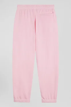 Jogging unisexe en molleton coton rose surteint coupe Relaxed
