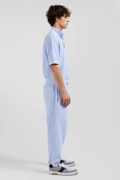 Jogging unisexe en molleton coton ciel surteint coupe Relaxed