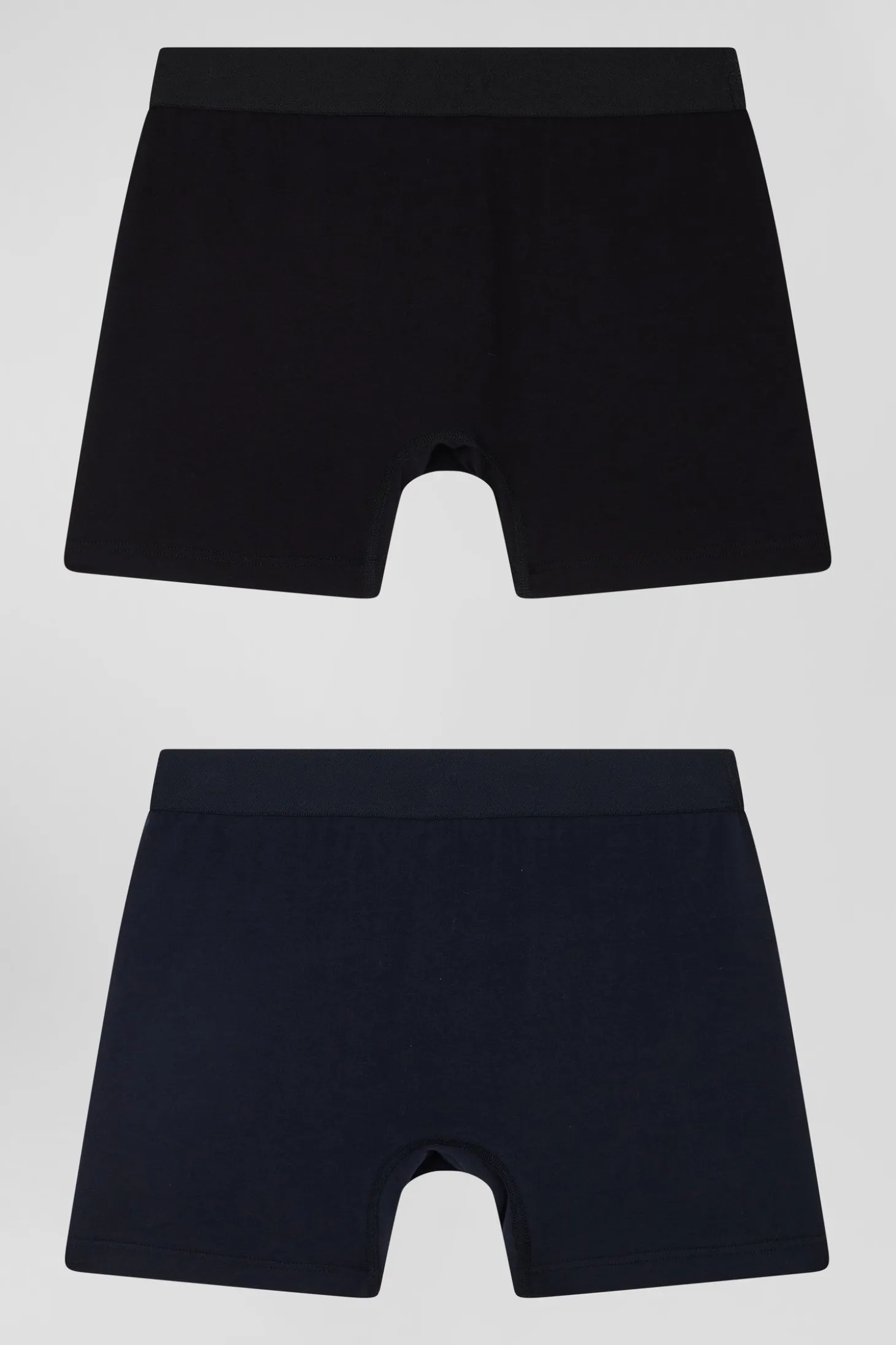 Lot de 2 boxers bleu marine et noir en coton stretch