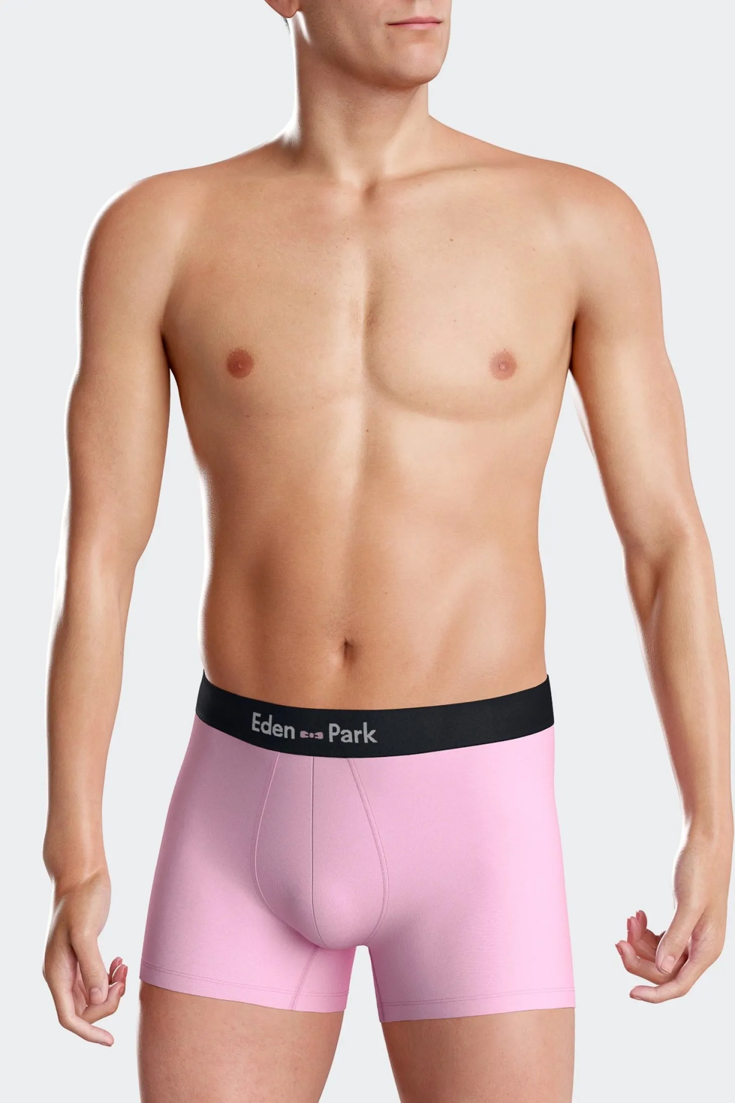 Lot de 2 boxers bleu marine et rose en coton stretch