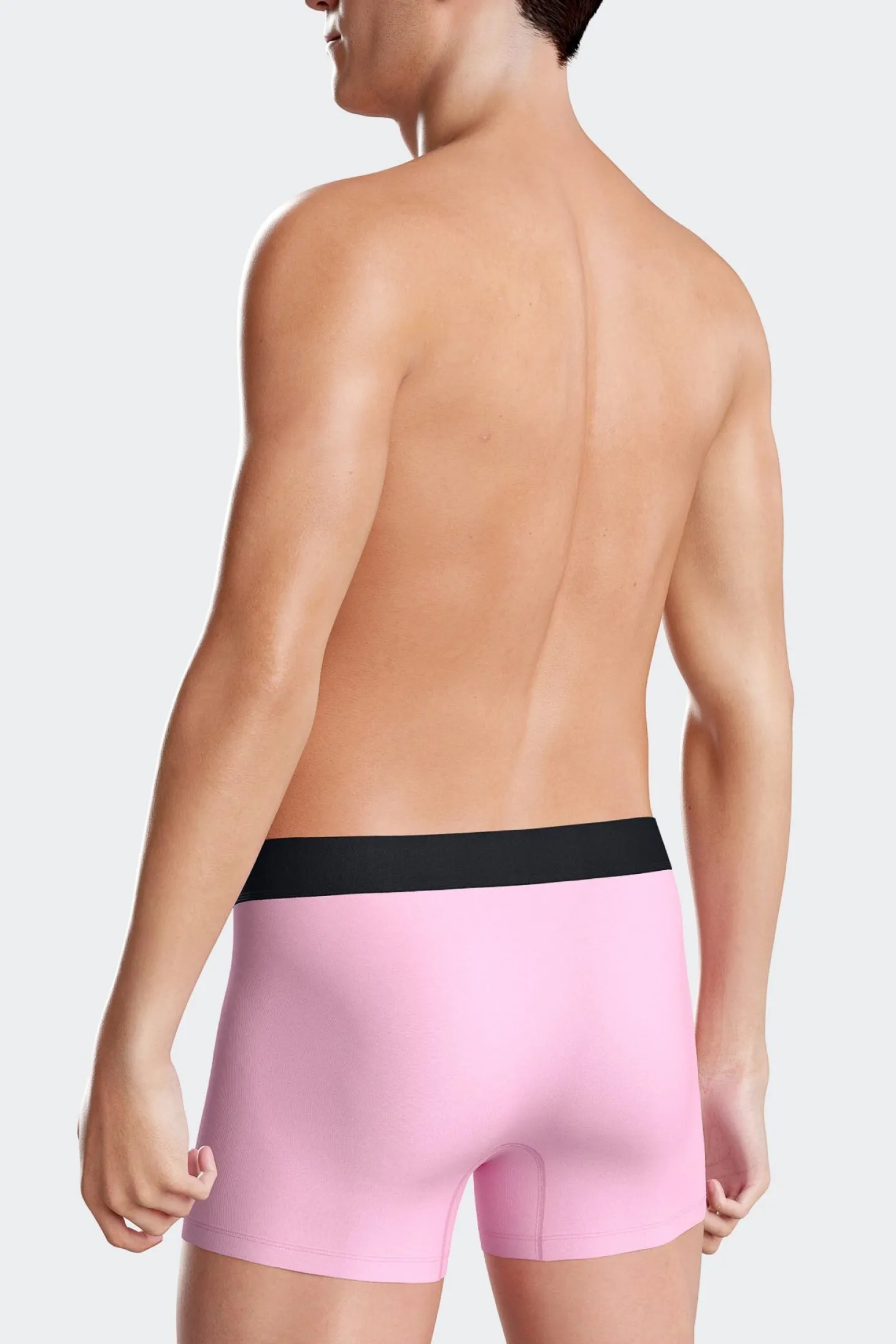 Lot de 2 boxers bleu marine et rose en coton stretch