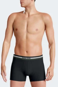 Lot de 2 boxers en coton stretch élastique tricolore gris