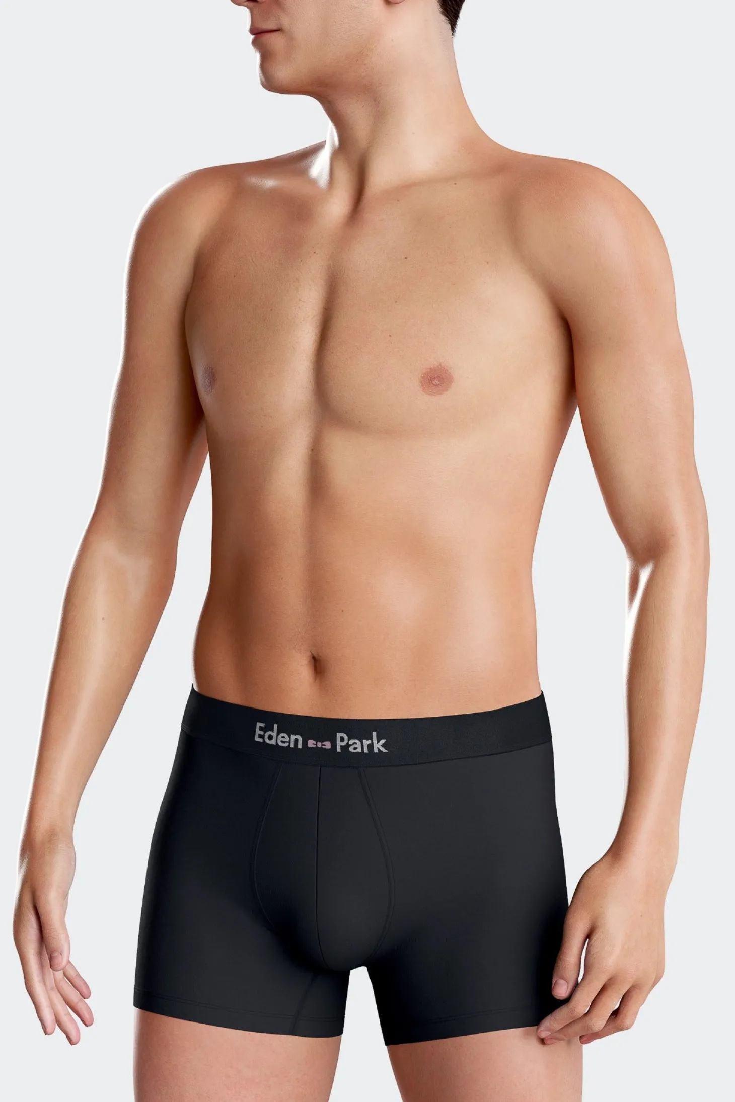 Lot de 2 boxers en coton stretch marron et rayé