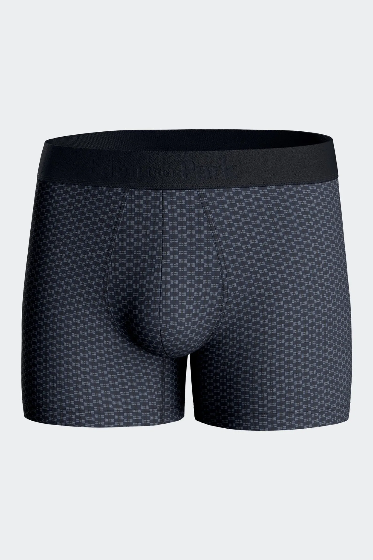 Lot de 2 boxers en coton stretch micro-motifs graphiques bleu foncé