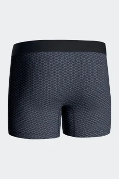 Lot de 2 boxers en coton stretch micro-motifs graphiques bleu foncé