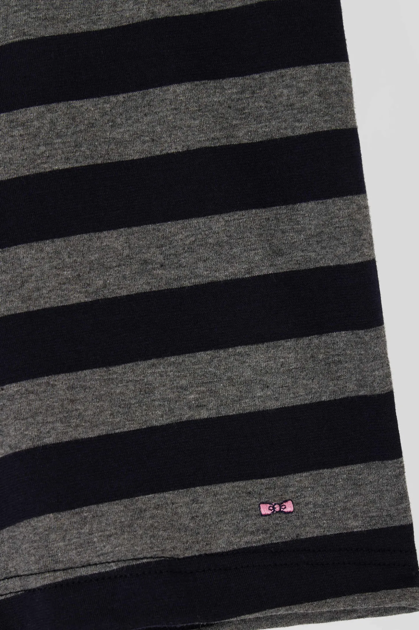 Lot de 2 boxers en coton stretch uni et cerclé gris anthracite