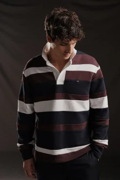 Maillot façon sweatshirt PAP'Atelier cerclé bordeaux
