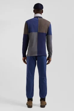 Maillot manches longues Barbarian en coton bleu marine coupe Regular