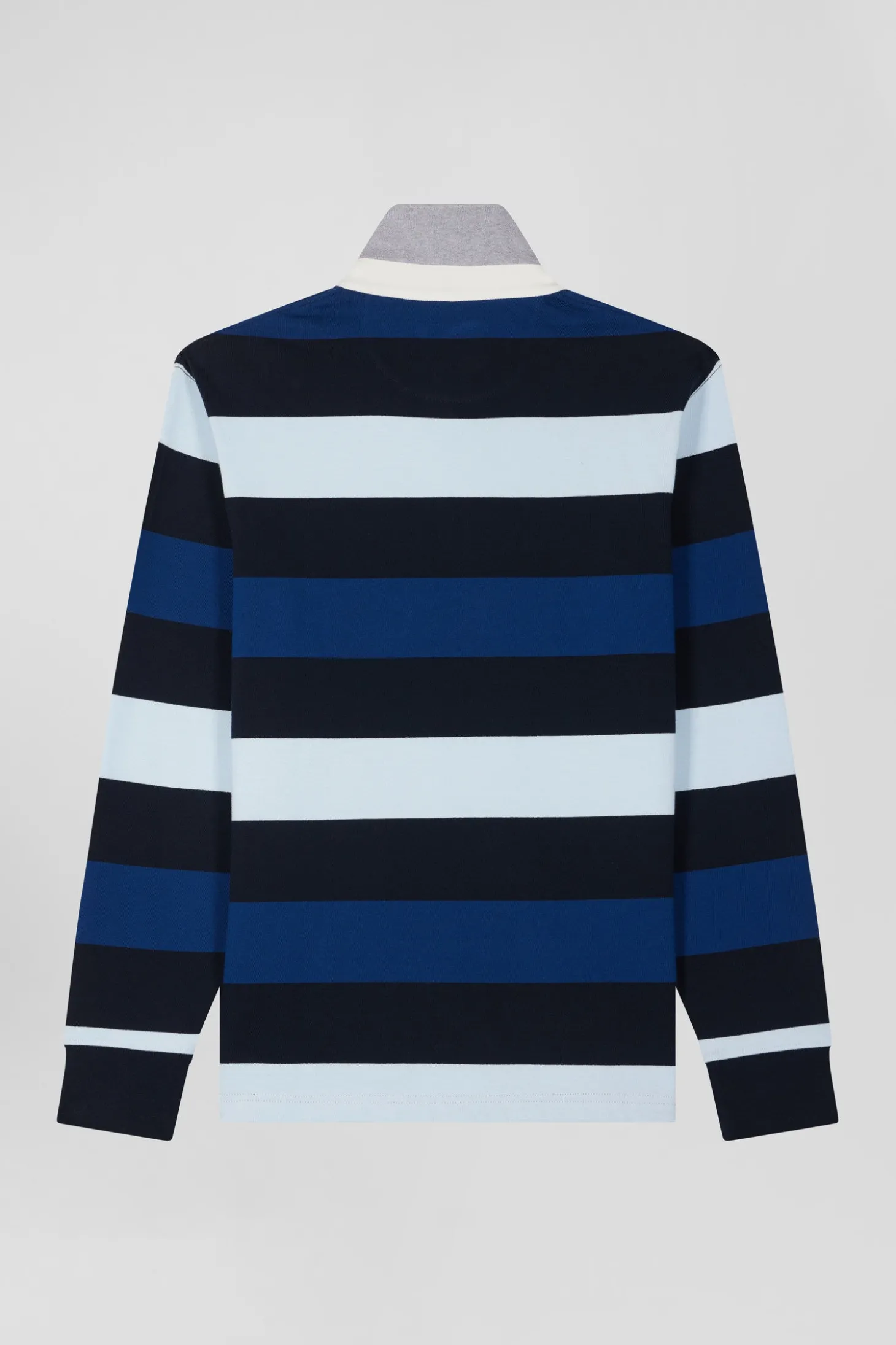 Maillot manches longues cerclé bleu marine coupe Regular