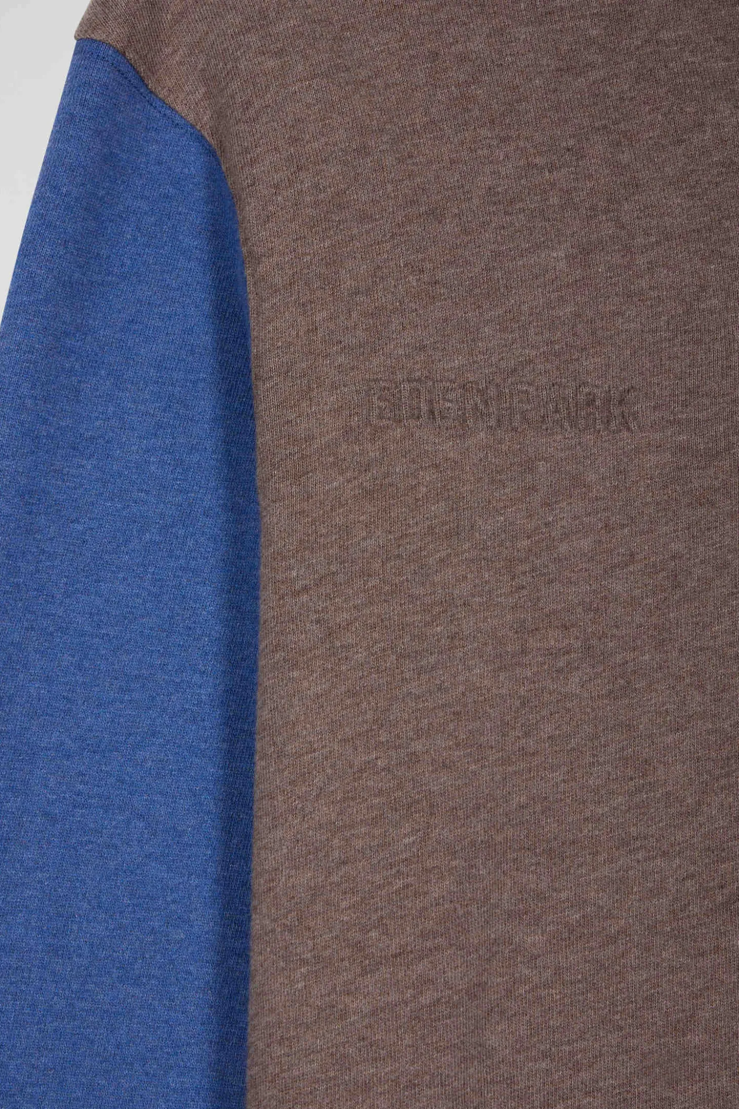 Maillot manches longues colorblock en coton bleu marine coupe Regular