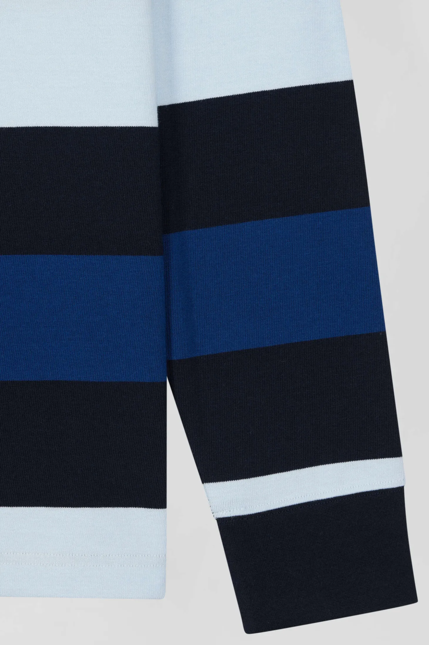 Maillot manches longues cerclé bleu marine coupe Regular