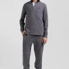Maillot manches longues en coton gris détails nœud papillon coupe Regular