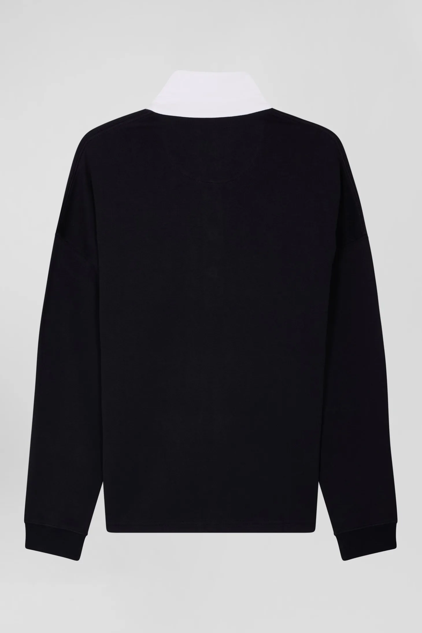 Maillot manches longues en coton bleu marine coupe Relaxed