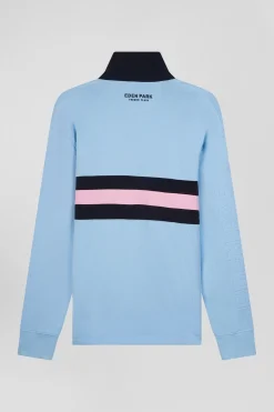 Maillot manches longues en coton ciel brodé coupe Relaxed