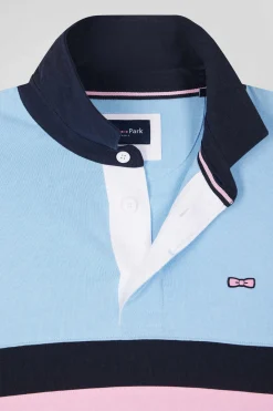 Maillot manches longues en coton ciel brodé coupe Relaxed