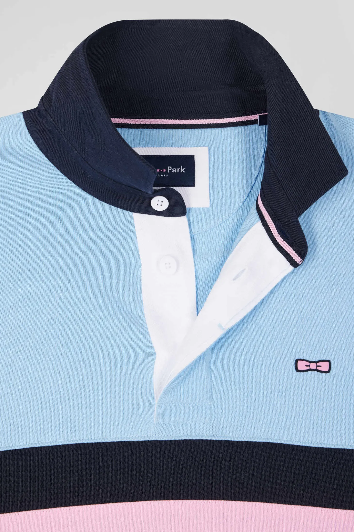 Maillot manches longues en coton ciel brodé coupe Relaxed