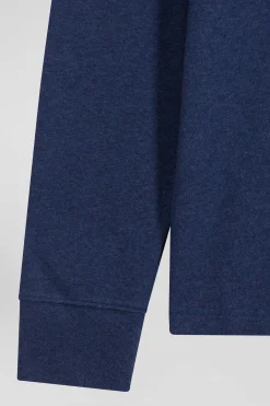 Maillot manches longues en coton bleu marine détails nœud papillon coupe Regular