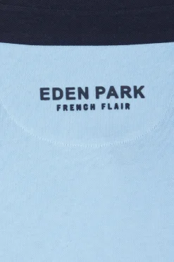Maillot manches longues en coton ciel brodé coupe Relaxed