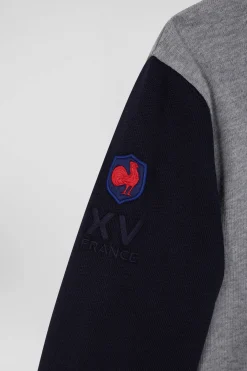 Maillot manches longues tricolore gris XV de France coupe Regular