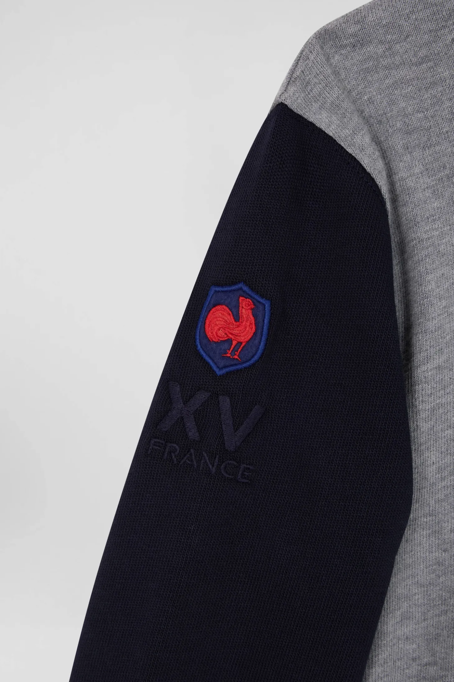 Maillot manches longues tricolore gris XV de France coupe Regular