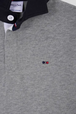 Maillot manches longues tricolore gris XV de France coupe Regular
