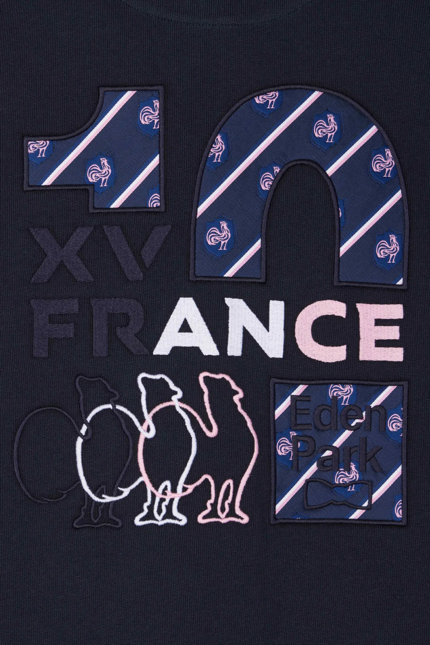 Maillot manches longues XV de France en coton bleu marine coupe Regular