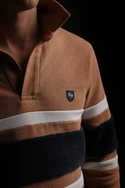 Maillot PAP'Atelier camel à rayures horizontales
