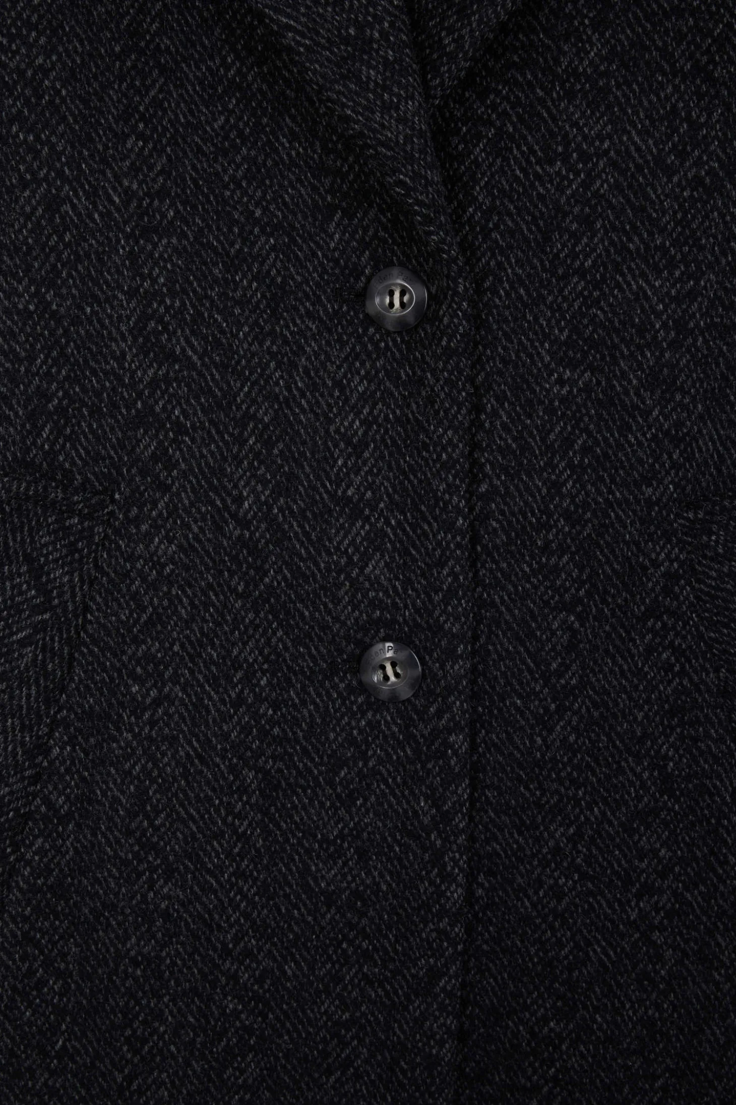 Manteau en drap de laine mélangée gris anthracite coupe Regular
