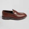 Mocassins en cuir glacé marron
