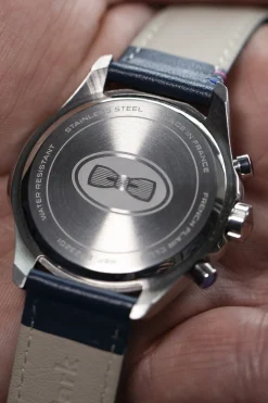 Montre à quartz en cuir marron