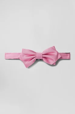 Nœud papillon en soie rose