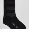 Paire de chaussettes noires à jeux de maille en coton stretch