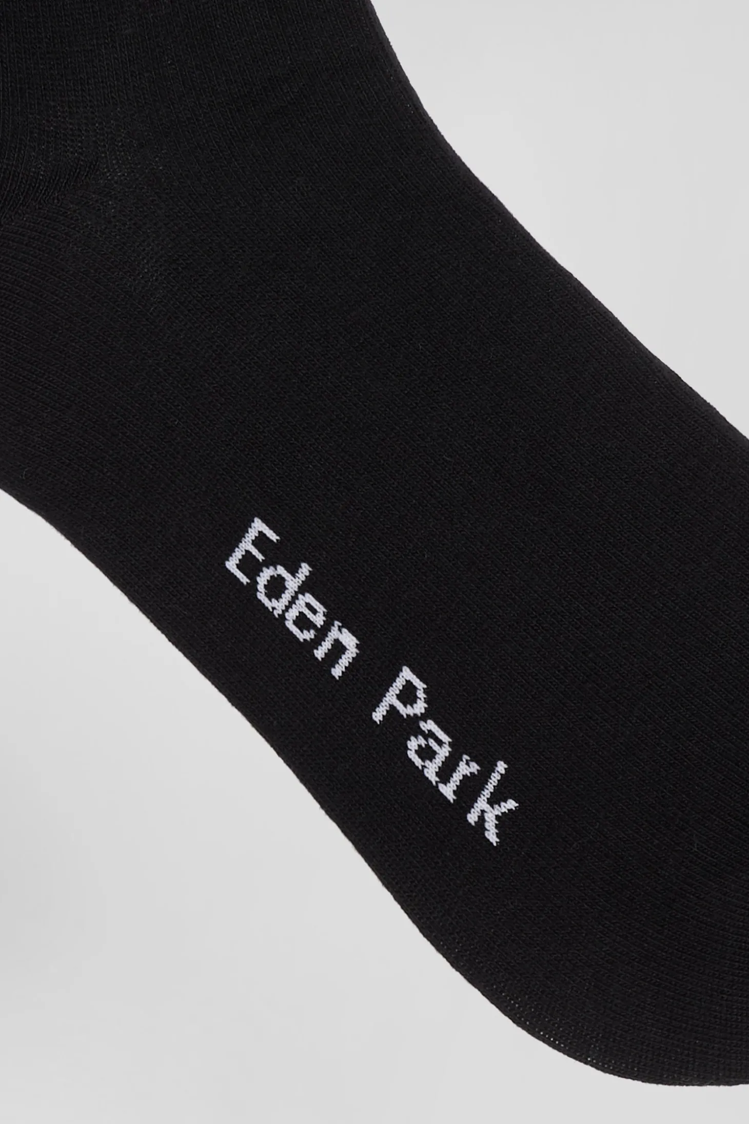 Paire de chaussettes noires à détails cerclés en coton stretch