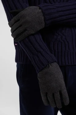 Paire de gants homme en cuir noir