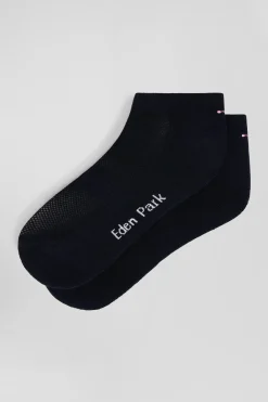 Paire de socquettes en coton stretch bleu marine