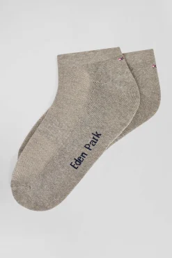 Paire de socquettes en coton stretch grise