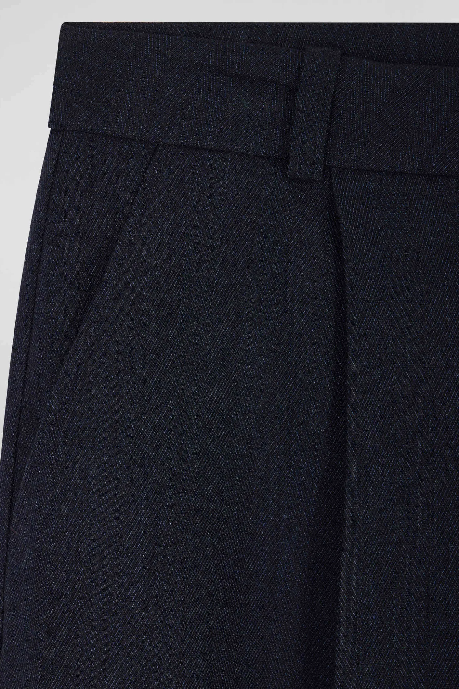 Pantalon à carreaux bleu marine coupe Relaxed