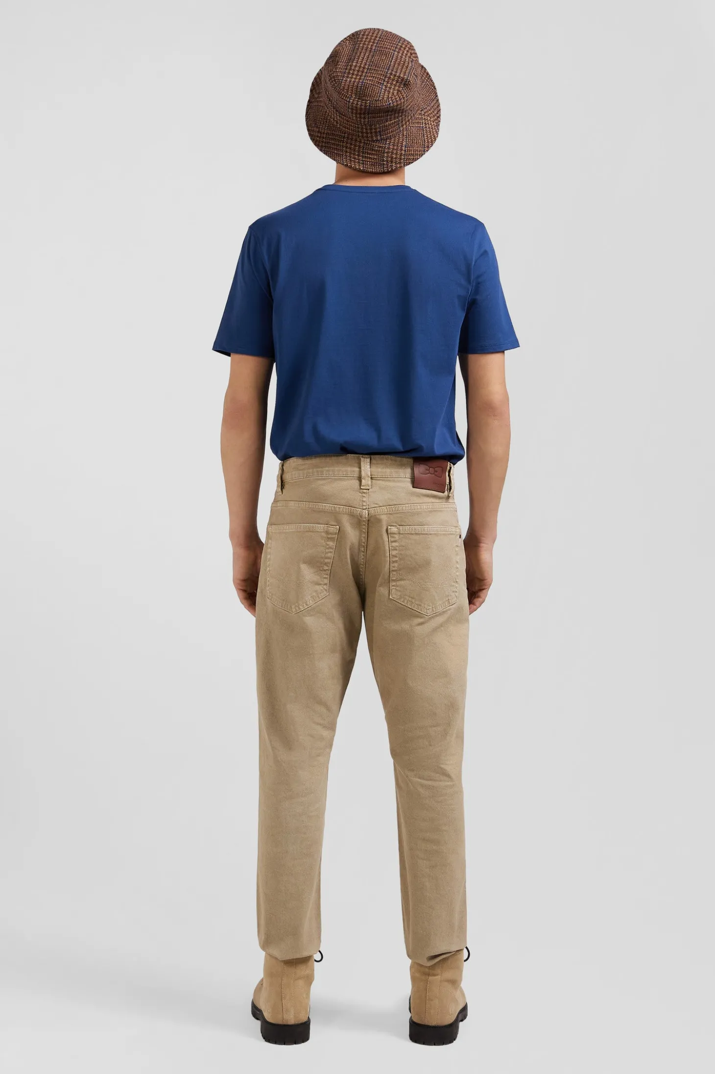 Pantalon 5 poches en coton stretch chanvre coupe Regular