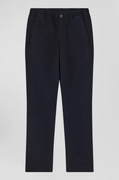 Pantalon chino en coton stretch bleu marine coupe Regular