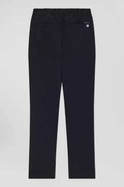 Pantalon chino en coton stretch bleu marine coupe Regular