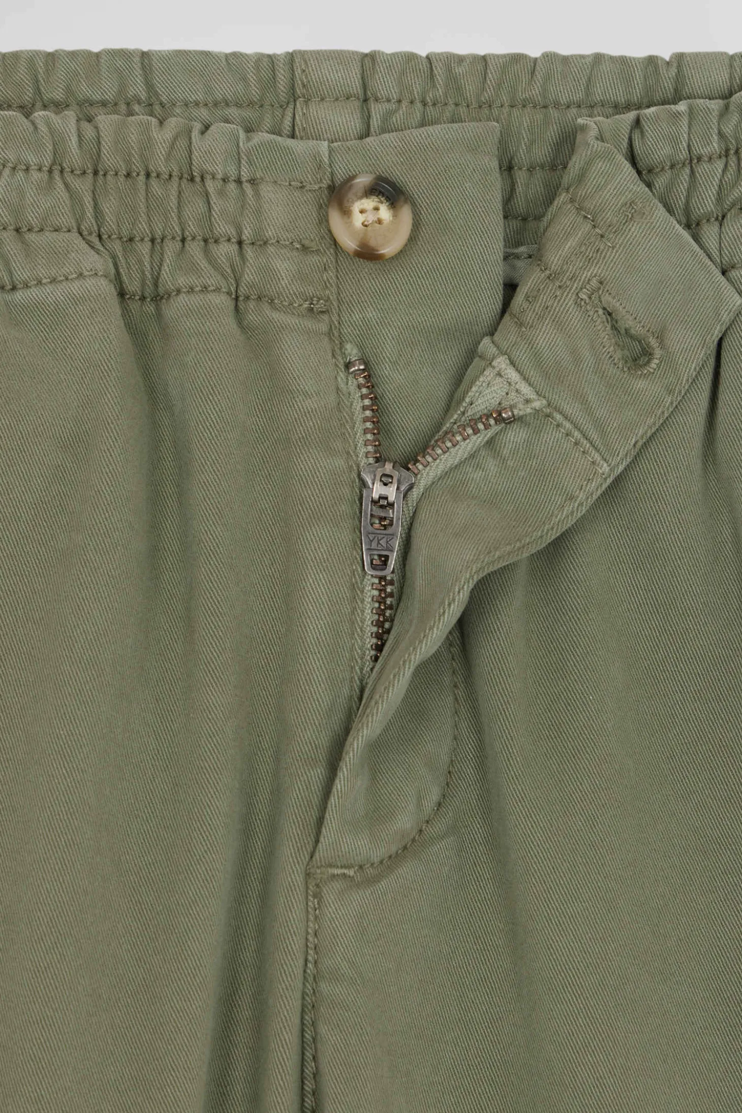 Pantalon chino en coton stretch camel coupe Regular