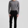 Pantalon chino en coton velours stretch kaki coupe Regular