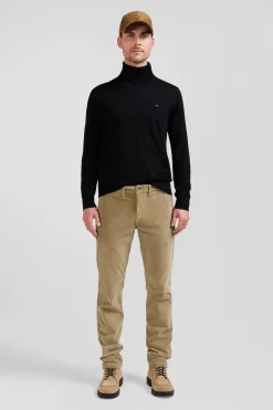 Pantalon chino en coton velours stretch chanvre coupe Regular