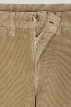 Pantalon chino en coton velours stretch chanvre coupe Regular