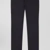 Pantalon chino en piqué de coton stretch et modal gris coupe Regular